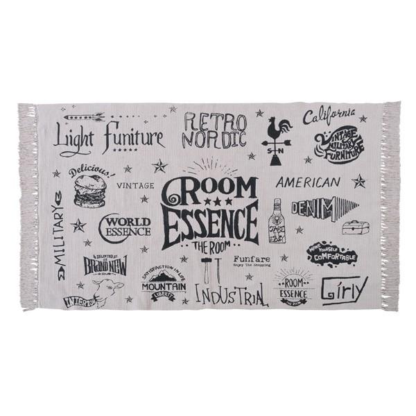 ラグ マット 90x130cm フロアマット 柄 コットン 綿 ラグマット デザインラグ カーペット...