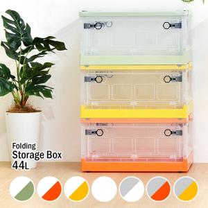 折りたたみ収納BOX キャスター付き 44L W487×D355×H243mm 収納BOX キャスター付き 44L 衣類ケース コンテナボックス ストレージ キャンプ アウトドア 衣装｜commitand