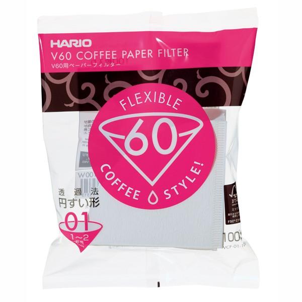Ｖ60用ペーパーフィルター01Ｗ 1〜2杯用 100枚入