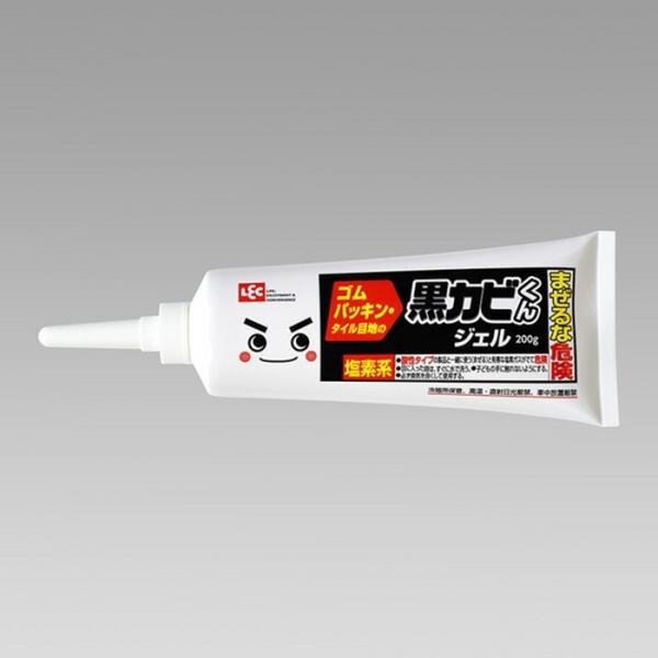 ＧＮ黒カビくんカビとりジェル200ｇヘラ付 ゴムパッキン タイル目地 シャワーカーテン カビ取り剤 ...