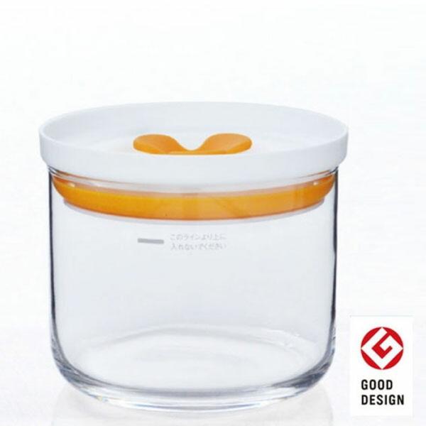 キッチンデリ キーパーＳ オレンジ 保存容器 キャニスター ガラス容器 保存ビン ガラス保存容器