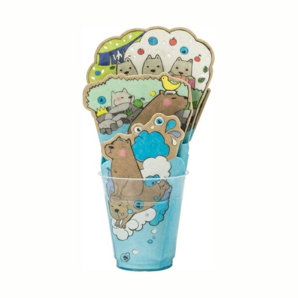 自然気化式加湿器 お風呂に入る動物たち カピパラの仲間たち デスク ベッドサイド 卓上 省エネ