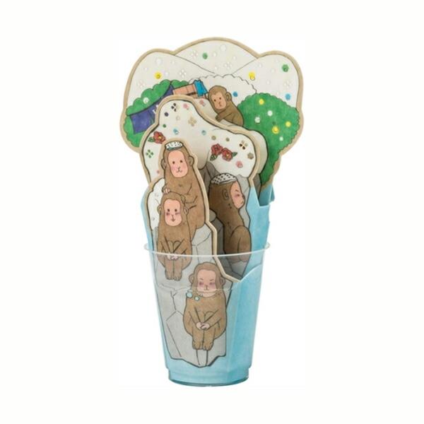 自然気化式加湿器 お風呂に入る動物たち お猿の仲間たち デスク ベッドサイド 卓上 省エネ