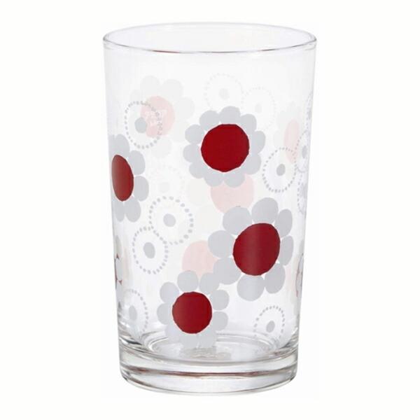 アデリア レトロ 中コップ 花まわし コップ グラス