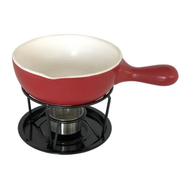 チョコットフォンデュセット15cm レッド（固形燃料用） チーズフォンデュ鍋 フォンデュセット ホー...