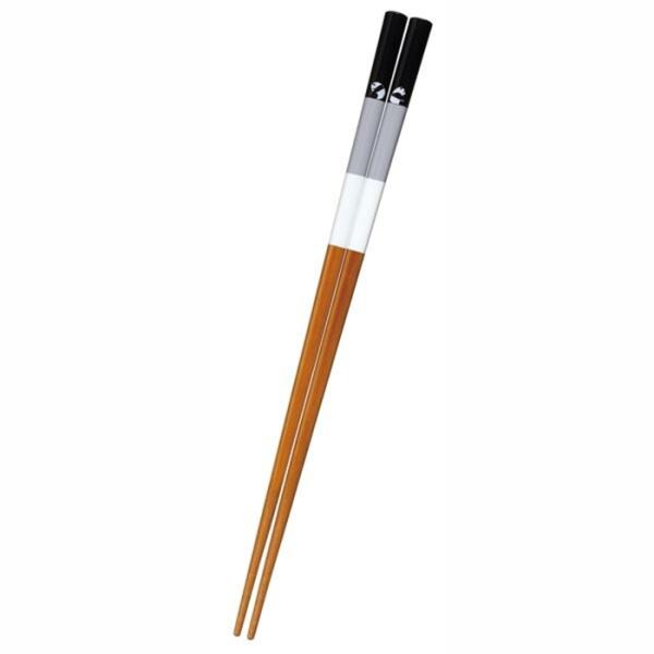 クールパンダ 黒 23cm 天然木 箸 日本製 おしゃれ はし chopstick プレゼント父の日...