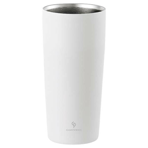 クリーンパウダー 真空二重タンブラー 630mL ホワイト 保温 保冷 コップ ビールグラス ビアグ...