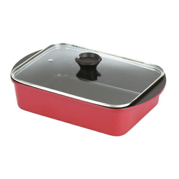 ステイドリーム ふっ素加工IH対応ガラス蓋付角型卓上鍋29ｘ21cm 調理器具 料理道具 キッチン用...