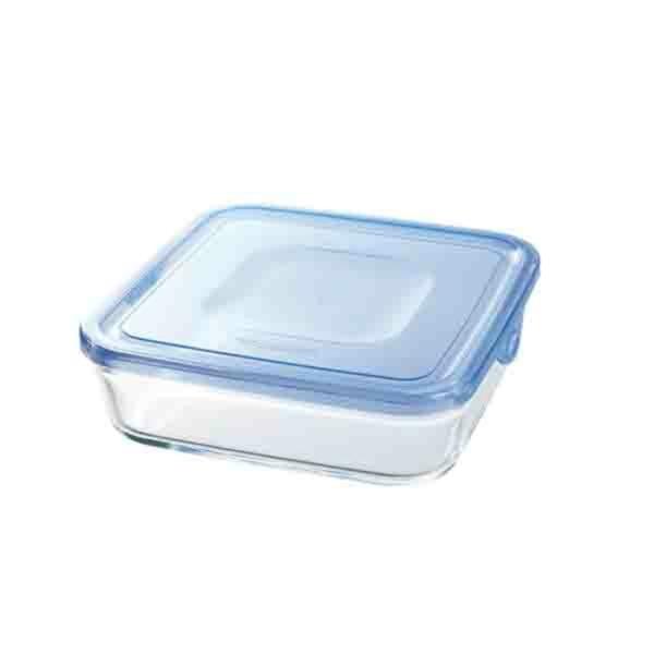 ＮＥＷパック＆レンジ角型 1300mL アクアブルー 保存容器 キャニスター ガラス容器 保存ビン ...