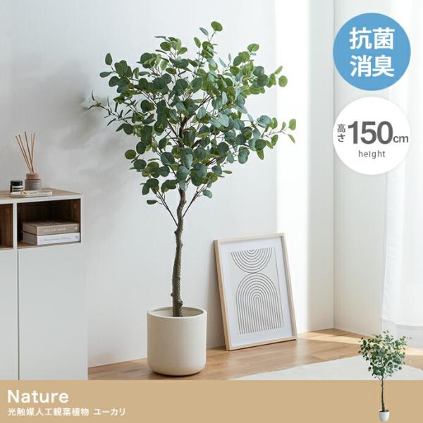 人工観葉植物 光触媒 フェイクグリーン 高さ150cm インテリア 造花 大型 リビング 玄関 飾り...