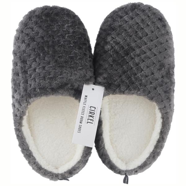 6足セット まとめ買い サーケル ワッフルフリース ルームシューズ スチール レディース メンズ 来...