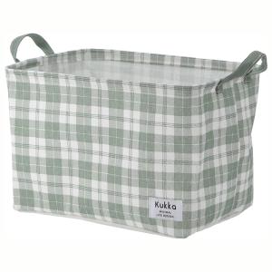 6個セット まとめ買い ファブリックインナーボックス グリーン 取っ手付き 収納ボックス ストレージボックス トイボックス 収納ケース カラーボックス 布製｜commitand