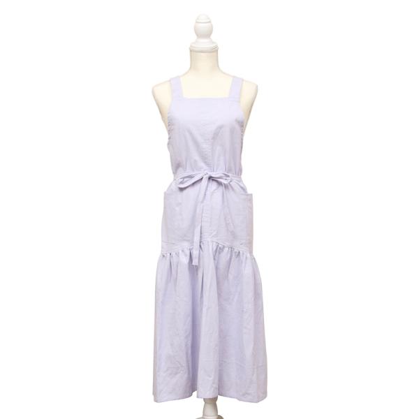 6着セット まとめ買い サーケル ロングドレスエプロン ライラック 保育士 ドレス 無地 ガーデニン...