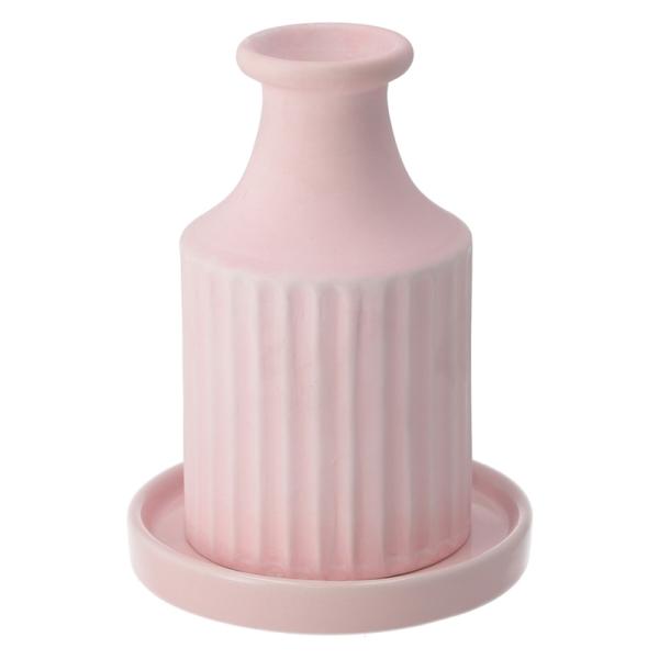 6個セット まとめ買い 素焼加湿ポット フラワー 陶器 ピンク オブジェ 置物 飾り物 乾燥対策 電...