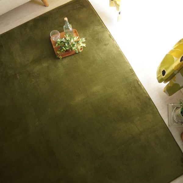 95x140cm ホリデープラス フォレスト ラグ マット リビングラグ すべり止め加工 はっ水 撥...