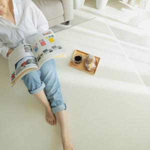 130x190cm ホリデープラス ホットミルク ラグ マット リビングラグ すべり止め加工 はっ水 撥水 洗える オールシーズン ホットカーペット 床暖房 高級感｜commitand