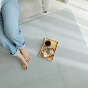 190x190cm ホリデープラス ストーン ラグ マット リビングラグ すべり止め加工 はっ水 撥水 洗える オールシーズン おしゃれ ホットカーペット 床暖房 高級感｜commitand