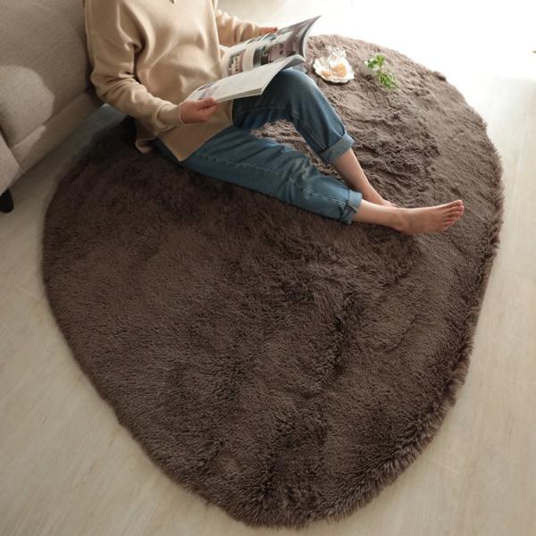130x190cm シフォン (異形) GBE グレージュ 洗える すべり止め オールシーズン ウレ...