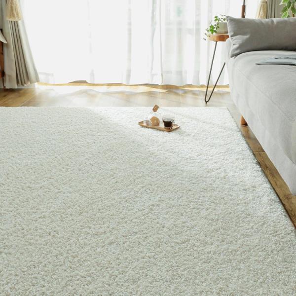 130x190cm ジェム パール ラグ マット リビングラグ 防炎 防ダニ 抗菌 防臭 洗える オ...