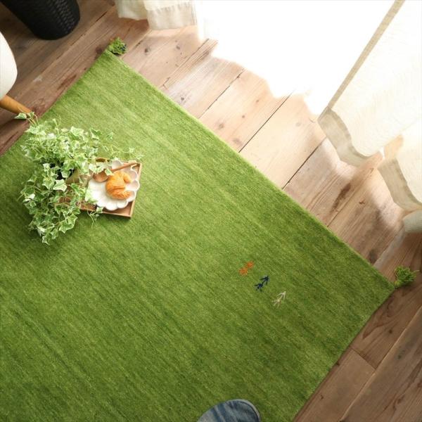 190x240cm シンプルギャッベラグ GN