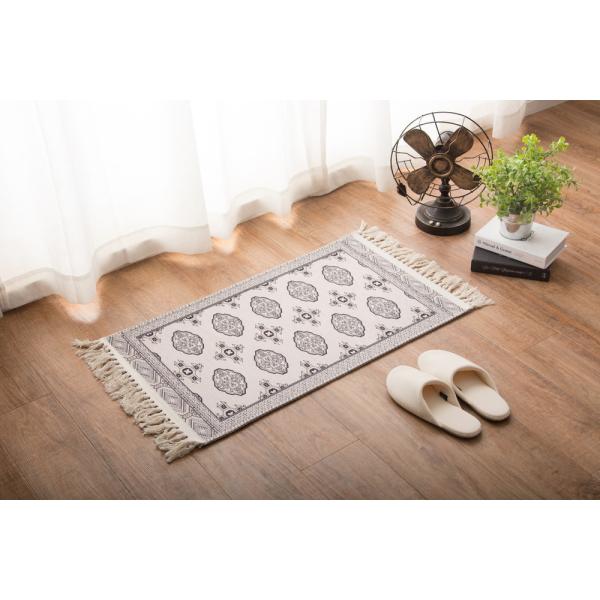 トルクメン風プリントマット 約45×75cm 洗える キッチンマット すべり止め付き 滑り止め付き ...