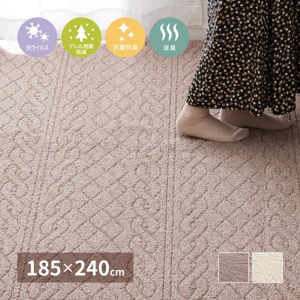 タフトラグ アンディ 約185×240cm 長方形 抗ウイルス アレル物質低減 消臭 抗菌防臭 ホッ...