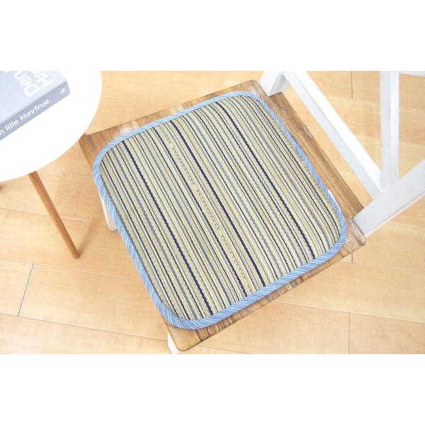 送料無料 肌に跡がつきにくい！い草 シートクッション 座布団 涼仙 約40×40cm クッション お...