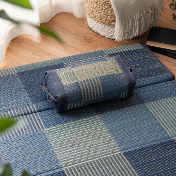 い草小枕 デニムパッチ 約30×17×11cm マクラ 抗カビ い草枕 お昼寝 まくら おしゃれ 和...