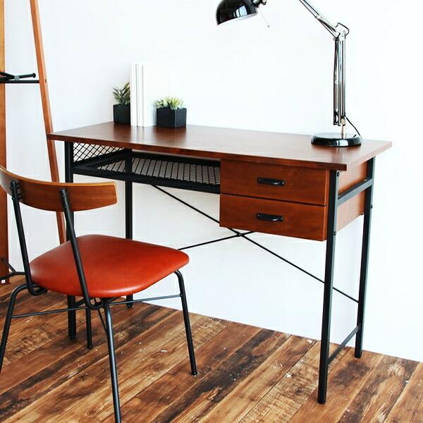 パソコンデスク 幅100cm 引き出し付き 収納付き 木製 デスク ワークデスク おしゃれ 北欧 オ...