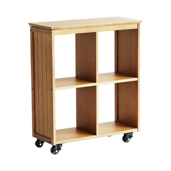 サイドボード キャスター付き 4BOX オープンラック おしゃれ 北欧 ナチュラル 飾り棚 モダン ...