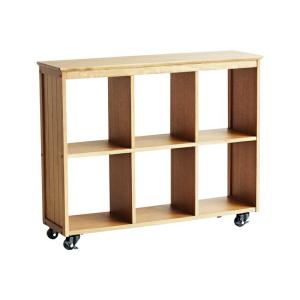 サイドボード キャスター付き 6BOX オープンラック リビング収納 北欧 ナチュラル 飾り棚 モダ...