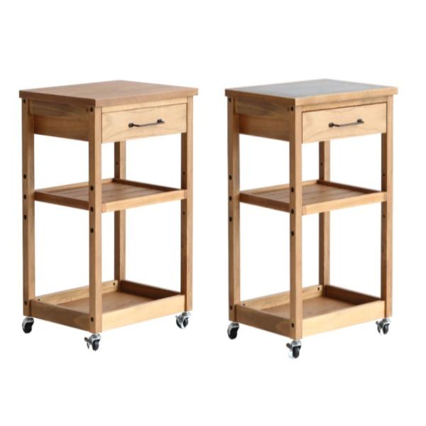 キッチンワゴン キャスター付き 3段 引き出し 木製 マルチワゴン おしゃれ 北欧 キッチン収納 リ...
