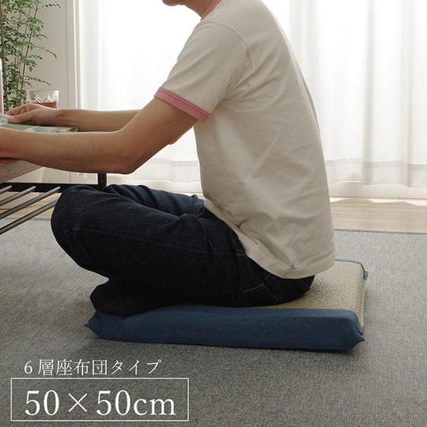い草 座布団 クッション 6層 へたりにくい さらさら 消臭 シンプル 約50×50cm