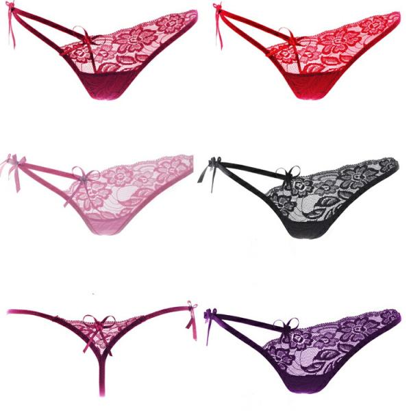 アソート10枚入り Tバックショーツ Wリボン セクシーランジェリー セクシー女性下着 過激 透け透...