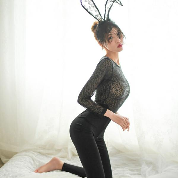 アイマスクカチューシャ付き ボディースーツ バニーガール服 コスプレ衣装 エロ 過激 大人 女性 レ...