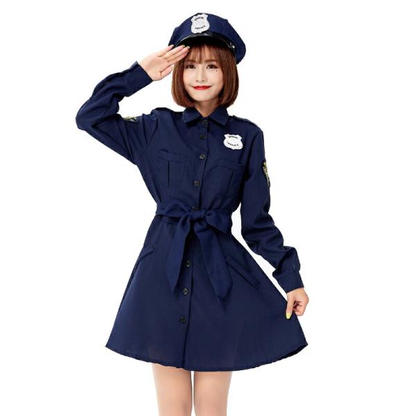 紺色 ポリス 婦警 コスプレ衣装 ハロウィン ハロウィーン エロ 過激 大人 女性 レディース セク...