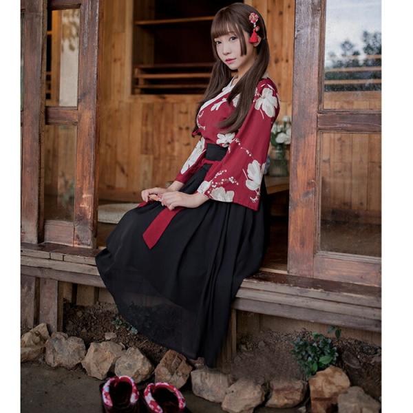 黒いスカート 着物ドレス 浴衣 コスプレ衣装 過激 大人 女性 レディース セクシー 【3035】