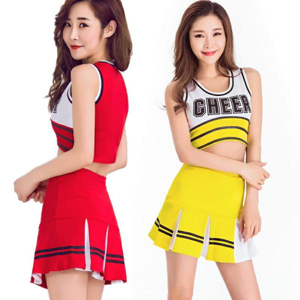 上下セット チアガール レースクイーン コスプレ衣装 ハロウィン エロ 過激 大人 女性 レディース...