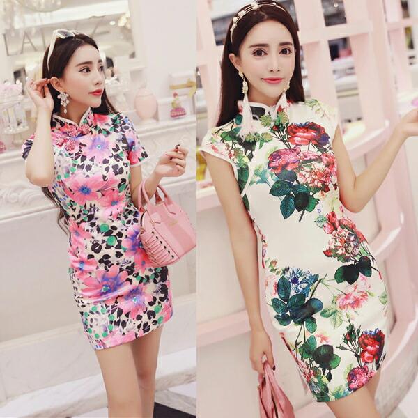 ショート丈 チャイナドレス チャイナ服 セクシー コスチューム 仮装 レディース かわいい 可愛い【...