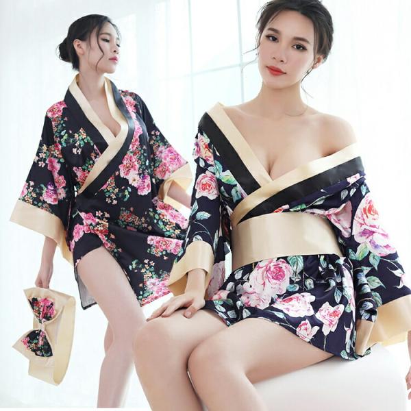 ミニ丈 セクシー着物ドレス コスプレ衣装 過激 大人 女性 レディース セクシー 【3023】