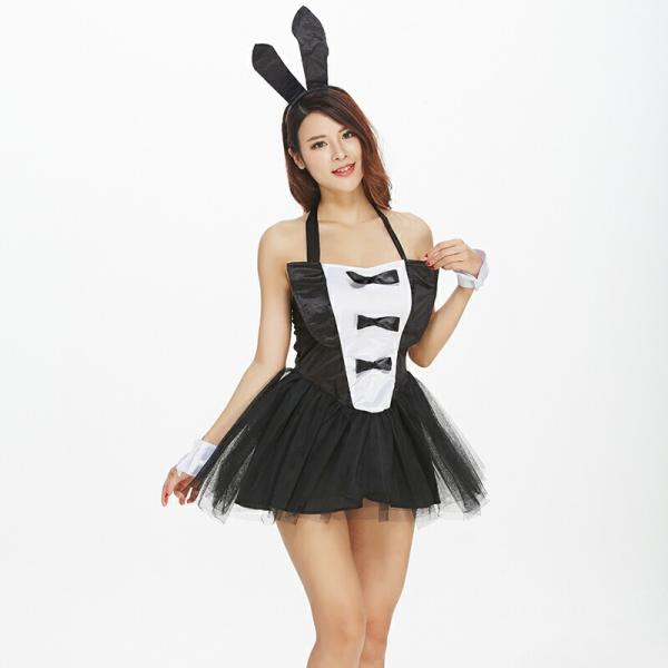 黒 バニーガール服 コスプレ衣装 ハロウィン エロ 過激 大人 女性 レディース セクシー【4199...