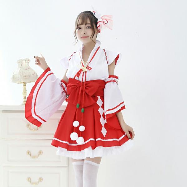 巫女 アイドル風 コスプレ衣装 ハロウィン衣装 過激 大人 女性 レディース エロい服 コスプレ セ...