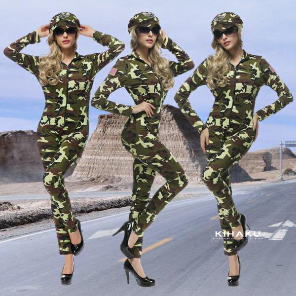 アーミー 長袖 婦人警官 ポリス コスプレ衣装 ハロウィン ハロウィーン エロ 過激 大人 女性 レ...