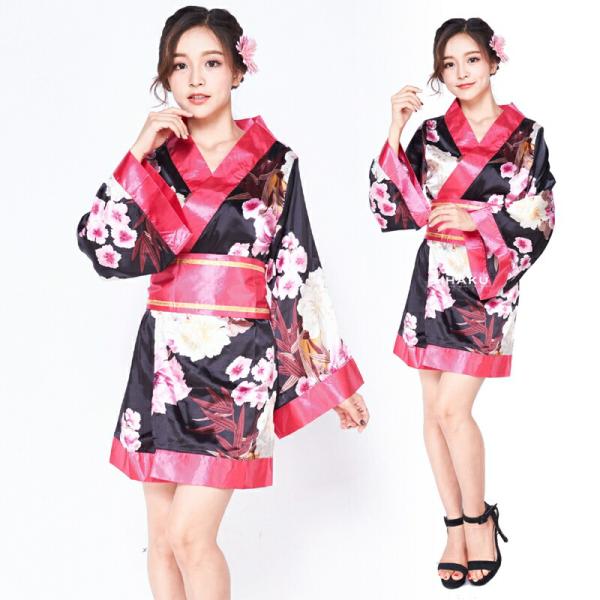 チェリーピンク帯 着物ドレス コスプレ衣装 過激 大人 女性 レディース セクシー 【3007】