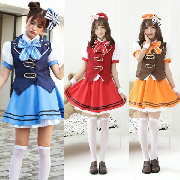 ベスト付き アイドル風 コスプレ衣装 ハロウィン衣装 過激 大人 女性 レディース エロい服 コスプ...