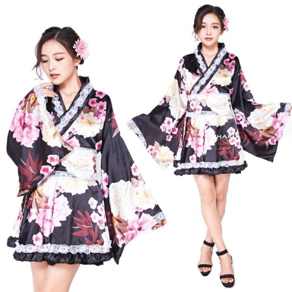 白レース ワンピース 着物ドレス コスプレ衣装 過激 大人 女性 レディース セクシー 【4098】