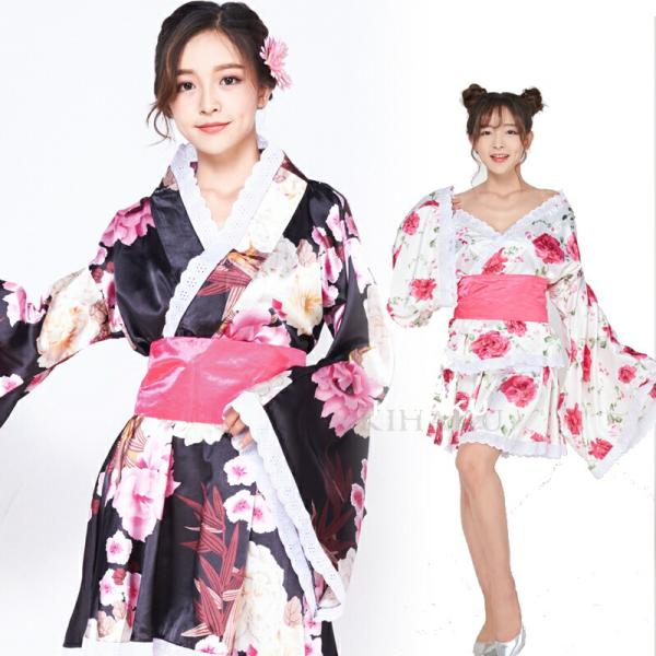 裾レーススカート 着物ドレス コスプレ衣装 過激 大人 女性 レディース セクシー 【4096】