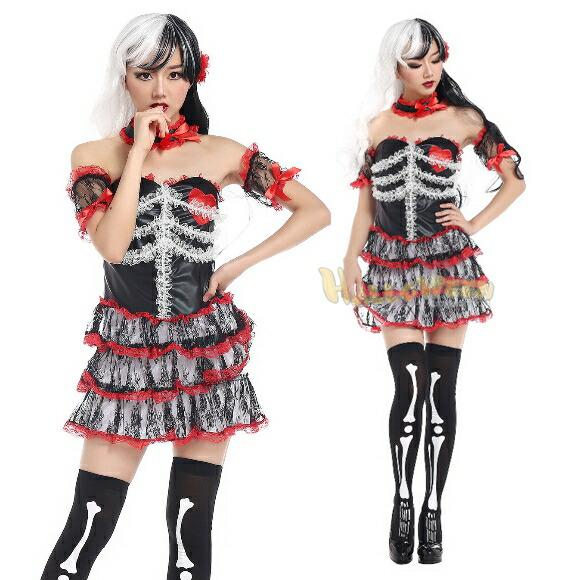 3層スカート ゴースト花嫁ドレス ゾンビ ホラー系 コスプレ ハロウィン衣装 過激 大人 女性 レデ...