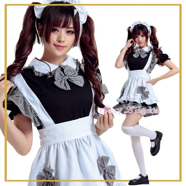 チェック メイド服 アリス コスプレ衣装 ハロウィン衣装 エロ 過激 大人 女性 レディース セクシ...