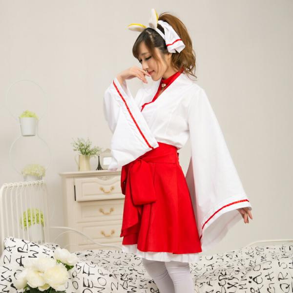 着物ドレス 白鬼院凜々蝶 妖狐×僕SS コスプレ衣装 過激 大人 女性 レディース セクシー【445...